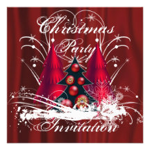 Christmas Trees Party Invitation