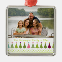 Christmas trees personalized photo ornament
