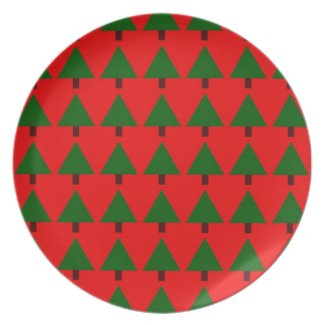 Christmas trees plate plate