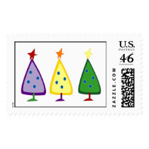 Christmas Trees postage by clevergirlmedia Christmas Trees postage