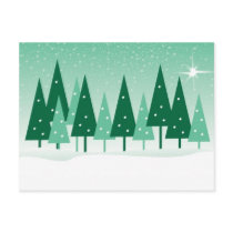 christmas trees post card