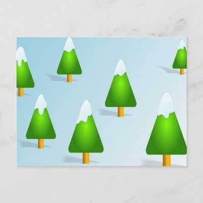 Christmas Trees postcards