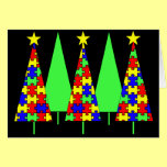 Christmas Trees - Puzzle Greeting Cards