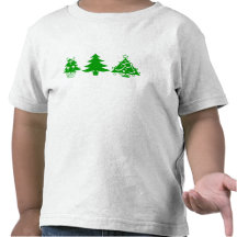 Christmas trees tee shirts
