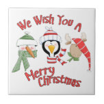 Christmas Trio Animal Wishes Tile