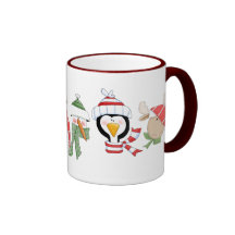 Christmas Trio Animals Coffee Mugs