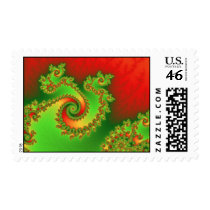 Christmas Triple Twirl Postage Stamp