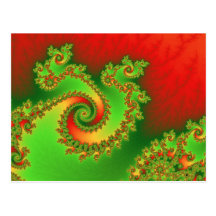 Christmas Triple Twirl Postcard
