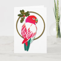 Christmas Tropical Parrot card
