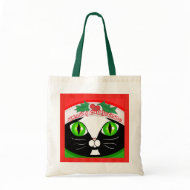 Christmas Tuxedo Cat Lover's Gift Bag