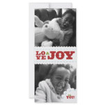 Christmas Two Family Photo Card Rack Card