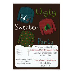 Christmas Ugly sweater Party Invites