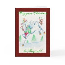 Christmas Unicorn Card by Customizables Christmas Unicorn Card