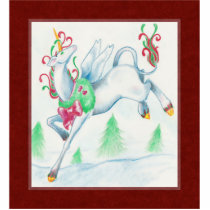 Christmas Unicorn Ornament photo sculptures by Customizables Christmas Unicorn Ornament photo sculptures