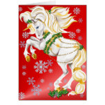 Christmas Unicorn poster Greeting Cards