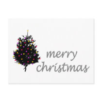 Christmas Unique design! Cute Christmas Tree postcards