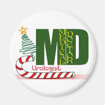 CHRISTMAS UROLOGIST - DOCTOR - MD FRIDGE MAGNET