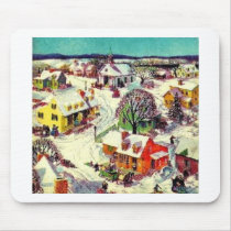 Christmas Village Scene mousepads by ChristmasStamps Christmas Village Scene mousepads