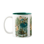 Christmas Village with Angels mugs