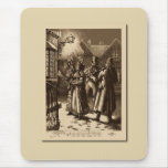 Christmas Vintage Carol Singers Musicians Mousepad