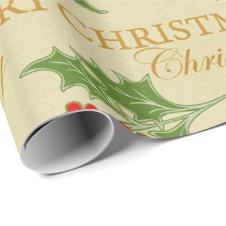 Christmas vintage gift wrapping paper