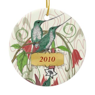 Christmas Vintage Hummingbirds ornament