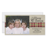 Christmas Vintage Plaid Wrap Photo Cards