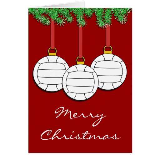 Christmas Volleyball Card Zazzle