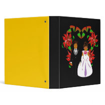 Christmas Wedding Couple Heart Wreath I binders by colorimages Christmas Wedding Couple Heart Wreath I binders