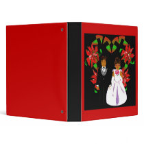Christmas Wedding Couple Heart Wreath I binders by colorimages Christmas Wedding Couple Heart Wreath I binders