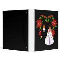 Christmas Wedding Couple Heart Wreath I binders by colorimages Christmas Wedding Couple Heart Wreath I binders