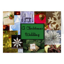 Christmas wedding invitation greeting card