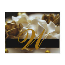 Christmas Wedding Monogram Announcement postcards