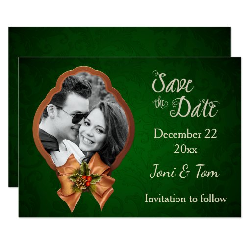 christmas wedding save the date cards