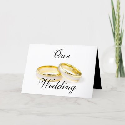 Christmas Wedding Rings Announcement Invitation Cards by Christmas Wedding