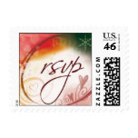 Christmas Wedding RSVP Postage Stamps