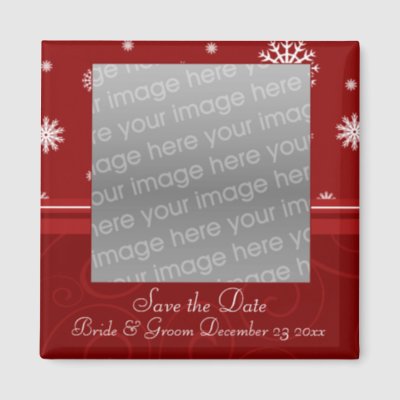 Wedding Photo Magnet on Christmas Wedding Save The Date Photo Magnet From Zazzle Com