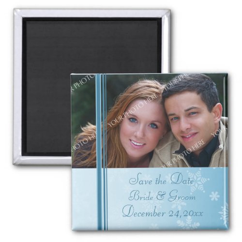 Christmas Wedding Save the Date Photo Magnet magnet