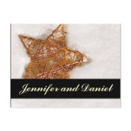 Christmas Wedding Save the Date Snow & Star Card postcard