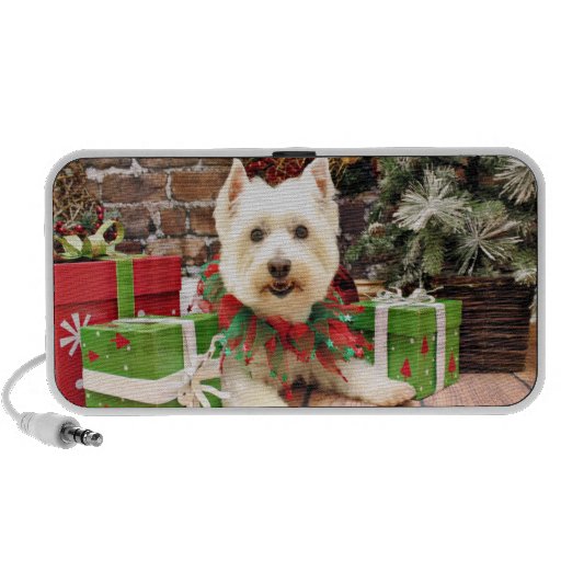 Christmas - West Highland Terrier - Abby Portable Speakers
