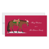 Christmas Western Pleasure Horse Holiday Card Photo Greeting Card