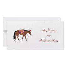 Christmas Western Pleasure Horse Photo Card