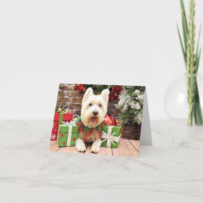 Christmas - Westie - Lucky Greeting Card