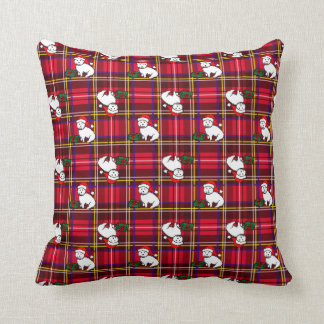 westie christmas pillow