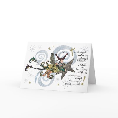 Christmas Whimsical Angel Card by vogelcreative