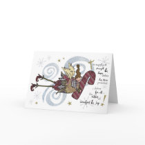 Christmas Whimsical Elf Girl Card by vogelcreative Christmas Whimsical Elf Girl Card