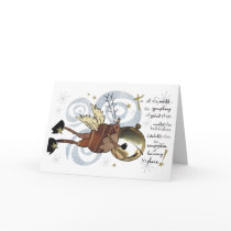 Christmas Whimsical Reindeer Card by vogelcreative Christmas Whimsical Reindeer Card