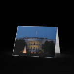 Christmas White House at Night Card