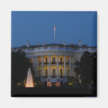Christmas White House at Night Magnet