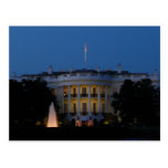 Christmas White House at Night Postcard